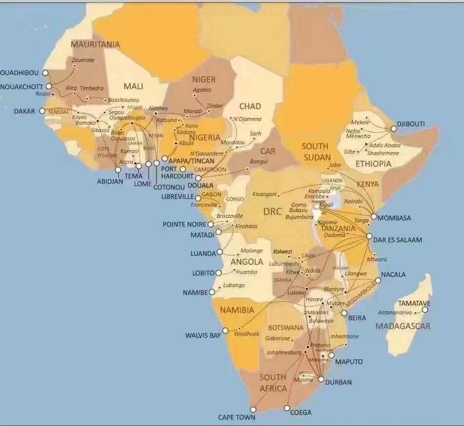 Spänningarna fortsätter i Röda havet och omläggningar av fartyg ökar trycket på afrikanska hamnar