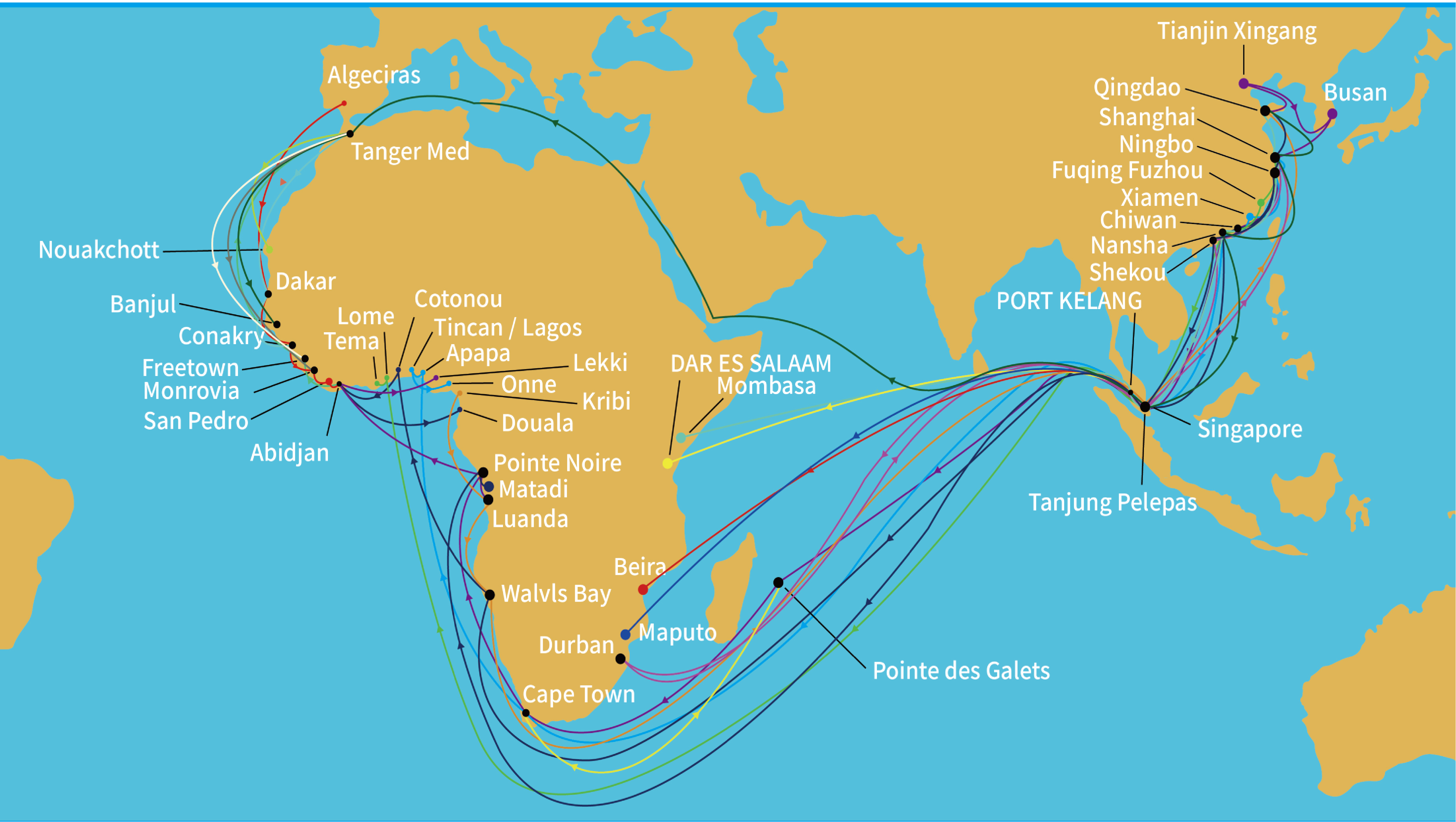 2026 Kina-Afrika sjöfraktindex v5 | 46 portar FCL/LCL/Break Bulk Q3